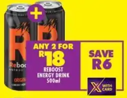 Shoprite Reboost energy drink offer