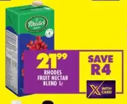 Shoprite Rhodes fruit nectar blend offer