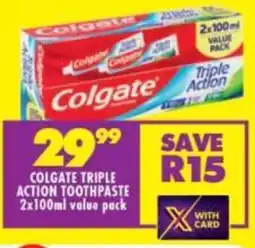Shoprite Colgate triple action toothpaste offer