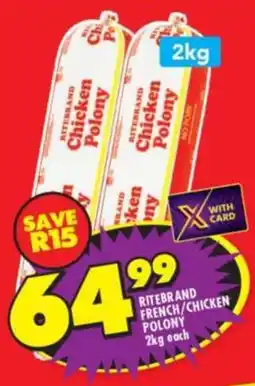 Shoprite Ritebrand french/ chicken polony offer