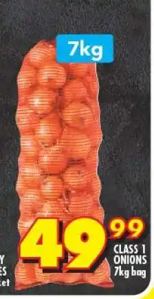 Shoprite CLASS 1 ONIONS 7kg bag offer