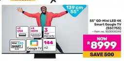 Game 55β QD-Mini LED 4K Smart Google TV (55C755) offer