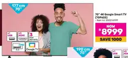 Game 70 4K Google Smart TV (70P655) offer