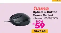 Game Hama Optical 3-Button Mouse Cabled offer