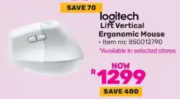 Game Logitech Lift Vertical Ergonomic Mouse offer