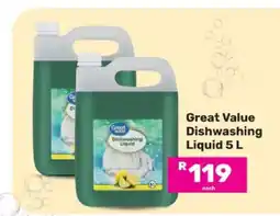 Game Great Value Dishwashing Liquid 5 L offer