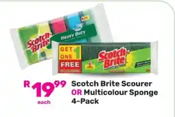 Game Scotch Brite Scourer OR Multicolour Sponge 4-Pack offer