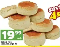 Check Save Baked Rite Scones Large offer