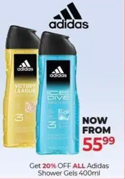 Dis-Chem Adidas Shower Gels offer
