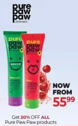 Dis-Chem Pure Paw Paw products offer