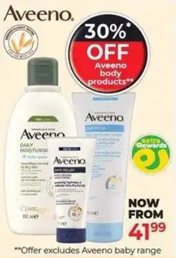 Dis-Chem Aveeno body products offer