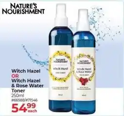 Dis-Chem Nature's Nourishment Witch Hazel OR Witch Hazel & Rose Water Toner offer