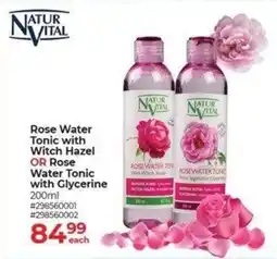 Dis-Chem Natur Vital Rose Water Tonic with Witch Hazel OR Rose Water Tonic with Glycerine offer