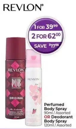 Dis-Chem Revlon Perfumed Body Spray OR Deodorant Body Spray offer