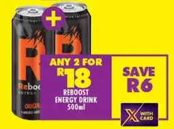 Shoprite REBOOST ENERGY DRINK 500ml offer