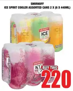 Boxer Liquors Smirnoff ice spirit cooler assorted cans offer