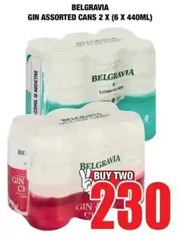 Boxer Liquors Belgravia gin assorted cans offer
