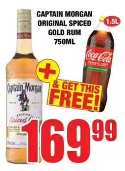 Boxer Liquors Captain morgan original spiced gold rum offer