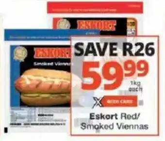 Checkers Eskort Red/ Smoked Viennas offer