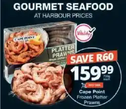 Checkers Cape Point Frozen Platter Prawns offer
