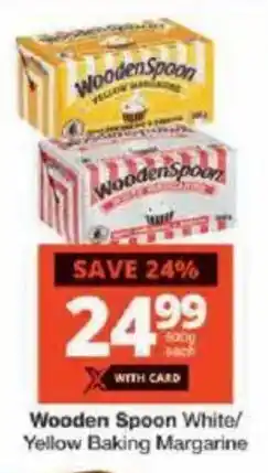 Checkers Wooden Spoon White/ Yellow Baking Margarine offer