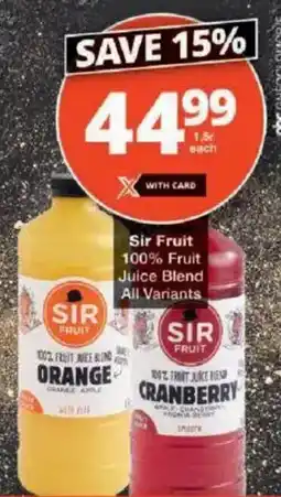 Checkers Sir Fruit 100% Fruit Juice Blend offer