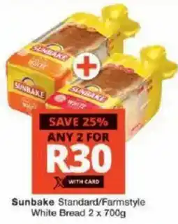 Checkers Sunbake Standard/ Farmstyle White Bread offer