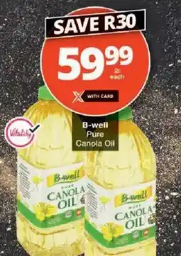 Checkers B-well Pure Canola Oil offer