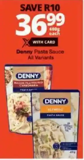 Checkers Denny Pasta Sauce All Variants offer