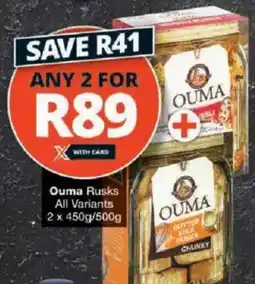 Checkers Ouma Rusks All Variants offer