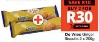 Checkers De Vries Ginger Biscuits offer