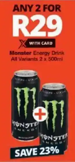 Checkers Monster Energy Drink All Variants offer