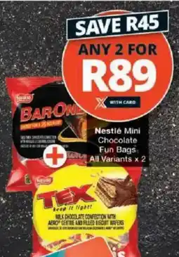 Checkers Nestlé Mini Chocolate Fun Bags All Variants offer