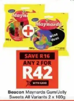 Checkers Beacon Maynards Gum/ Jelly Sweets All Variants offer