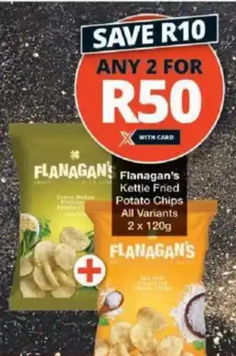 Checkers Flanagan's Kettle Fried Potato Chips All Variants offer