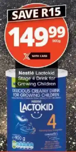 Checkers Nestlé Lactokid Stage 4 Drink for Growing Children offer