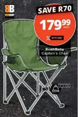 Checkers BushBaby Captain's Chair offer