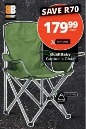 Checkers BushBaby Captain's Chair offer