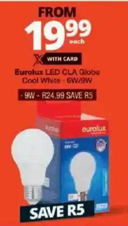 Checkers Eurolux LED CLA Globe Cool White offer