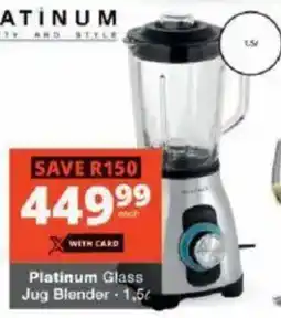 Checkers Platinum Glass Jug Blender offer