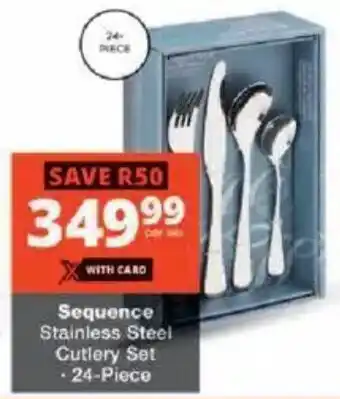 Checkers Sequence Stainless Steel Cutlery Set offer