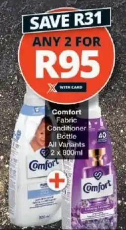 Checkers Comfort Fabric Conditioner Bottle All Variants offer
