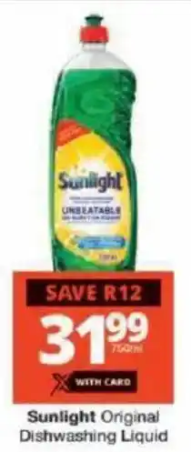 Checkers Sunlight Original Dishwashing Liquid offer