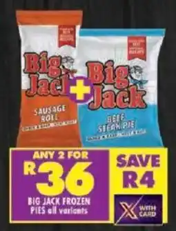 Shoprite Big jack frozen pies all variants offer