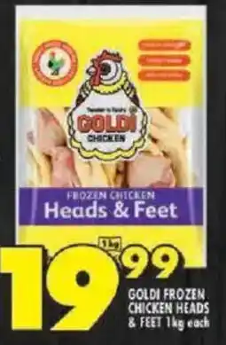 Shoprite Goldi frozen chicken heads & feet offer