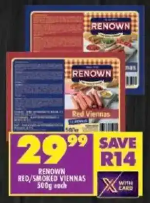 Shoprite Renown red/ smoked viennas offer