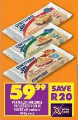 Shoprite Parmalat/ melrose processed cheese slices offer