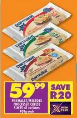 Shoprite Parmalat/ melrose processed cheese slices offer