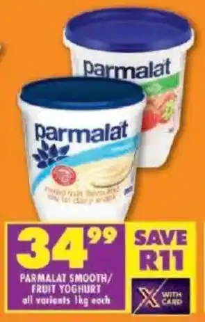 Shoprite Parmalat smooth/ fruit yoghurt offer