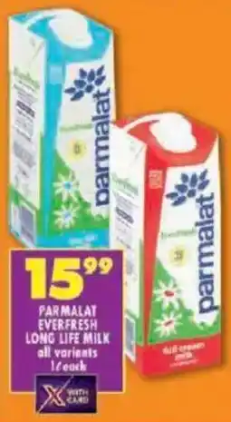 Shoprite Parmalat everfresh long life milk offer